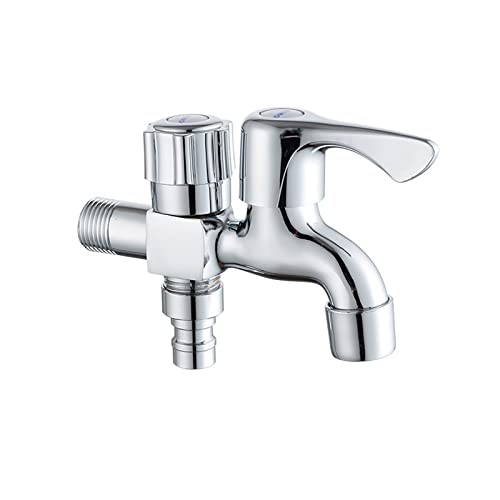 Doppel Wasserhahn Eckventil Für Waschmaschine, Spülmaschine, Garten - Legierung Absperrventil Mit Zwei Ausgängen Für Haushalt Und Industrie von DragonX2