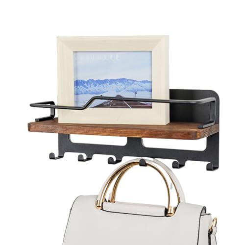 DragonX2 Schlüsselbrett Holz Mit Ablage Schlüsselbrett Schwarz Schlüsselbrett Mit Ablage Schlüsselhalter Schlüsselregal Mit 6 Haken Wand Schlüsselboard Für Eingangsbereich, Flur, Küche DragonX2 Schlüsselbrett Holz Mit Ablage Schlüsselbrett Schwarz Schlüsselbrett Mit Ablage Schlüsselhalter Schlüsselregal Mit 6 Haken Wand Schlüsselboard Für Eingangsbereich, Flur, Küche von DragonX2