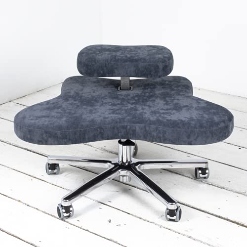 DragonflyChair - aktiver Bürostuhl zum Sitzen in verschiedenen Stellungen (im Schneidersitz, in japanischer Sitzhaltung, hocken, usw.). Pilates und Yoga am Schreibtisch (Large, Charcoal) von DragonflyChair