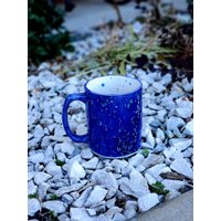 Nachtfrost Pfau Jumbo 24 Oz Becher, Extra Großer Blauer Handgefertigt, Keramikkeramikbecher von DragonflyCorners