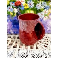 Peppered Raspberry Handwärmer 16 Unzen Becher, Extra Großer Handglasiert, Keramikbecher, Teebecher, Kaffeebecher, Einzigartiges Geschenk von DragonflyCorners
