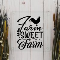 Glas Schneidebrett Untersetzer 10 Designs Bauernhof Themen Bauernhaus Landhaus Stil Kleine Größe von DragonflyManorDesign
