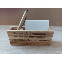 Zettelbox Mit Kugelschreiber, Holz, Handmade Zettelbox Mit Kugelschreiber, Holz, Handmade von Dragonpandakreativ
