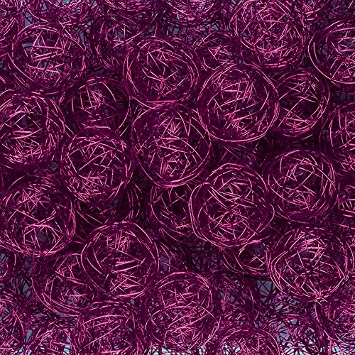 Drahtbälle, Drahtkugeln. Ca 30 mm. 10 Stück. Farbe:Lila VIOLETT von Draht-deko