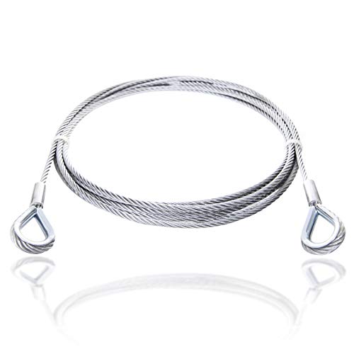 Drahtseile24 Drahtseil mit Kauschen, Stahlseil mit Kauschen – Anschlagseil, Stahlseil mit Ösen | verzinkt | Ø4mm / 160kg Nutzlast | 10m Drahtseile24 Drahtseil mit Kauschen, Stahlseil mit Kauschen – Anschlagseil, Stahlseil mit Ösen | verzinkt | Ø4mm / 160kg Nutzlast | 10m von Drahtseile24