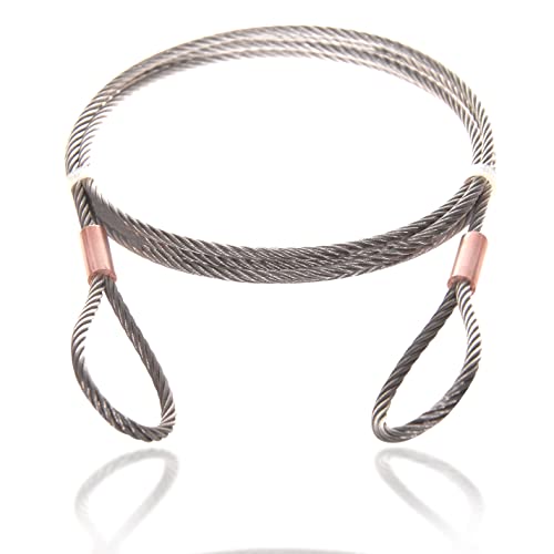 Drahtseile24 Edelstahlseil mit Ösen, Edelstahl Drahtseil mit Schlaufen | V4A AISI 316 | Ø3mm / 100kg Nutzlast | 3m Drahtseile24 Edelstahlseil mit Ösen, Edelstahl Drahtseil mit Schlaufen | V4A AISI 316 | Ø3mm / 100kg Nutzlast | 3m von Drahtseile24