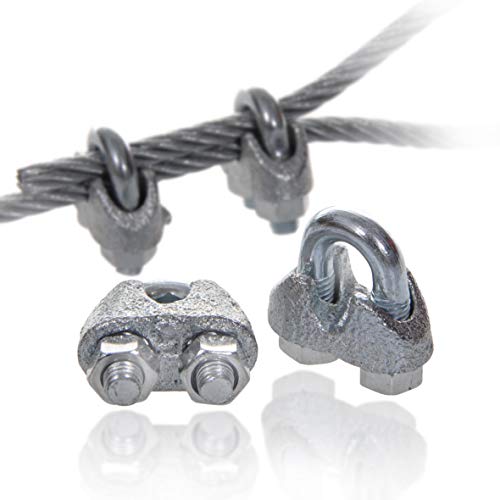 Drahtseile24 Seilklemme, Drahtseilklemmen | 2mm – 16mm | 2x – 100x | 6mm / 2x Stück von Drahtseile24