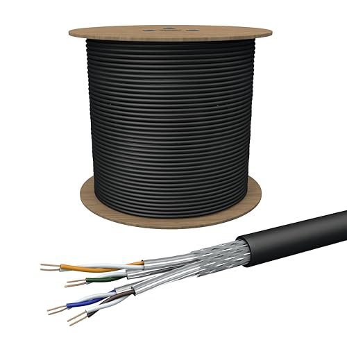 Draka Netzwerkkabel Verlegekabel Erdkabel 500m Trommel Cat 7 S/FTP PiMF PE AWG 23 Optimiert für den Außenbereich PoE 100% Kupfer UC900 SS23 PE GHMT PVP Zertifiziert Made in EU von Draka