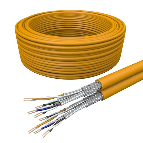 Draka Netzwerkkabel Verlegekabel LAN Kabel 100m Trommel Cat 7 Duplex S/FTP PiMF LSZH Halogenfrei AWG 23/1 Installationskabel Datenkabel PoE 100% Kupfer UC900 HS23 GHMT PVP Zertifiziert Made in EU von Draka