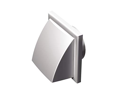Lüftungshaube PVC 154x154mm mit Rückschlagklappe und 100mm Anschluß von Drallauslässe und Tellerventile