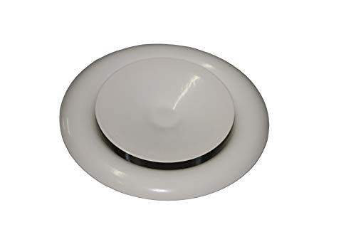 Tellerventil Metall weiß Zuluft 100mm von Drallauslässe und Tellerventile