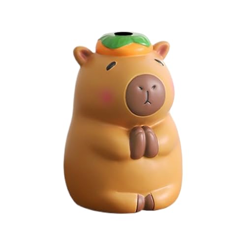 Dranng Ästhetische Vase | Knospenvase - Wohnaccessoire Capybara Pflanzentopf Für Küchenregal Schlafzimmer Wohnzimmer von Dranng