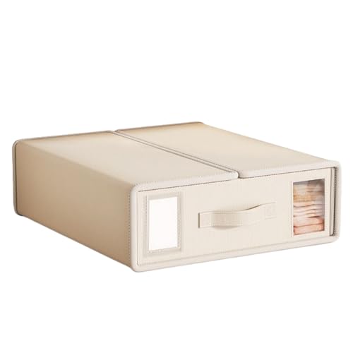 Dranng Bettwäsche Organizer und Aufbewahrung | Falbbare Aufbewahrung Für Bettwäsche - Box mit Sichtfenster staubdichte Behälter für Wohnheim Hochschule Kleiderschrank Kinder Dranng Bettwäsche Organizer und Aufbewahrung | Falbbare Aufbewahrung Für Bettwäsche - Box mit Sichtfenster staubdichte Behälter für Wohnheim Hochschule Kleiderschrank Kinder von Dranng