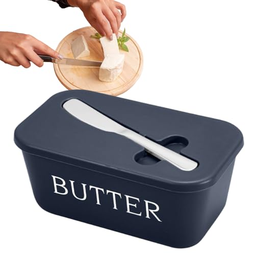 Dranng Butterdose mit Deckel | Butterbehälter - Luftdichter Käsebehälter Mit Schneidevorrichtung Für Küche Camping Haushalt Gastro Kühlschrank von Dranng