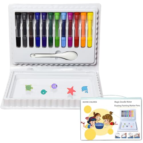 Dranng Drawing Pens - Schwimmfähige Wasserzeichenstifte Zum Zeichnen,12 Farbige Marker Mit Löffel Und Kreatives Schulmaterial Für Mädchen Vorschule Kindergarten Schule Dranng Drawing Pens - Schwimmfähige Wasserzeichenstifte Zum Zeichnen,12 Farbige Marker Mit Löffel Und Kreatives Schulmaterial Für Mädchen Vorschule Kindergarten Schule von Dranng