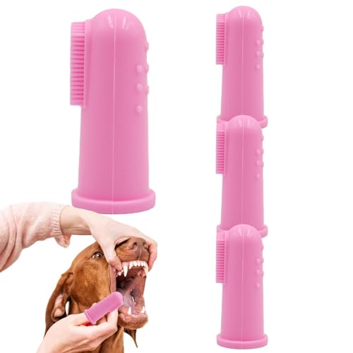 Dranng Fingerbürste zur Reinigung der Hundezähne, Fingerzahnbürste für Hunde | Silikon-Katzenzahnbürste - Tragbare Hunde-Fingerbürste, Wiederverwendbare weiche Fingerbürste für Hundezähne, für von Dranng