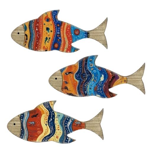 Dranng Fischdeko Für Zuhause,Holz Wandkunst Mit Tropenmotiven Und Rustikalem Fischdesign | Meeres Dekoideen Für Wohnzimmer Schlafzimmer Kinderzimmer Gartenhaus Außenbereich Ferienhaus Natürliche Dranng Fischdeko Für Zuhause,Holz Wandkunst Mit Tropenmotiven Und Rustikalem Fischdesign | Meeres Dekoideen Für Wohnzimmer Schlafzimmer Kinderzimmer Gartenhaus Außenbereich Ferienhaus Natürliche von Dranng