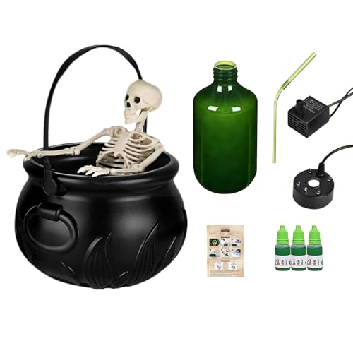 Dranng Halloween Hexen, Retro-Schwarzer Mit Diffusorlicht, Vollständiges -Set Als Partyzubehör Für Tisch-Kamin Innenbereich Außenbereich Wohnzimmer Holiday-Atmosphäre von Dranng