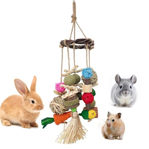 Dranng Hamster Nagetoy | Natürliches Kauspielzeug Anti-Langeweile Für Nager,Essbares Nagel-Leckerli Natürlich Gegen Langeweile Für Kleintiere Und Haustiere Chinchillas Frettchen von Dranng