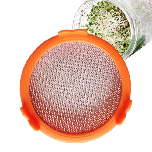 Dranng Keimgläser Mit Siebdeckel - Mason Jar Siebdeckel,Sprossen-Set Aus Edelstahl, Sprout-Gläser-Deckel, Indoor-Samen-Keimungs-Sprossen-Deckel Für Alfalfa-Brokkoli Pacienjo von Dranng