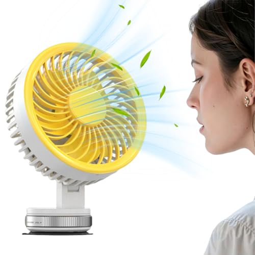 Dranng Leiser Wandventilator - Kompakt Tragbar,Haftnapf 3000mAh USB Wiederaufladbar Für Zu Hause Garage Werkstatt Geschäft Schlafzimmer Terrasse Dranng Leiser Wandventilator - Kompakt Tragbar,Haftnapf 3000mAh USB Wiederaufladbar Für Zu Hause Garage Werkstatt Geschäft Schlafzimmer Terrasse von Dranng