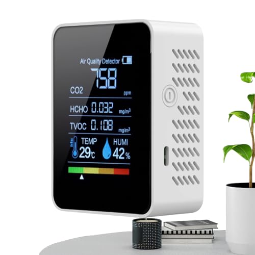 Dranng Luftqualitätsmonitor | Luftqualitätsmessung | Klar Anzeigendes Tragbares Präzises Gerät Für Die Sicherheit Im Schlafzimmer Für Test Überwachung Und Detektion Von Kohlendioxid Für Zuhause Und Dranng Luftqualitätsmonitor | Luftqualitätsmessung | Klar Anzeigendes Tragbares Präzises Gerät Für Die Sicherheit Im Schlafzimmer Für Test Überwachung Und Detektion Von Kohlendioxid Für Zuhause Und von Dranng