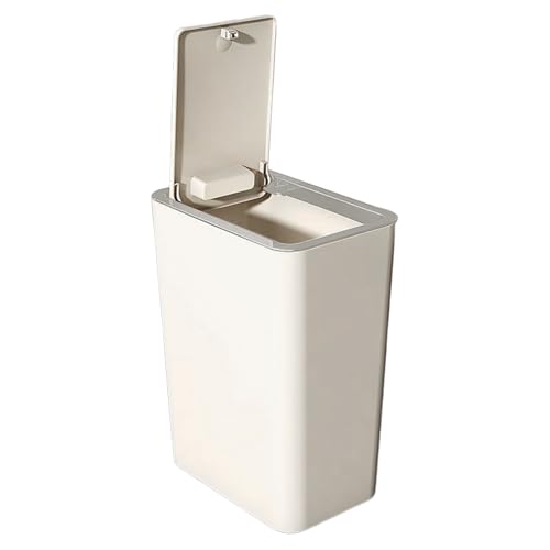 Dranng Mülleimer Mit Deckel, Schlanker Abfalleimer, Kompakter Mülleimer 10L Für Haushalt Arbeitsplatz Badezimmer Wohnheim Schlafzimmer Spüle Ecke Toilette Innenbereich Dranng Mülleimer Mit Deckel, Schlanker Abfalleimer, Kompakter Mülleimer 10L Für Haushalt Arbeitsplatz Badezimmer Wohnheim Schlafzimmer Spüle Ecke Toilette Innenbereich von Dranng