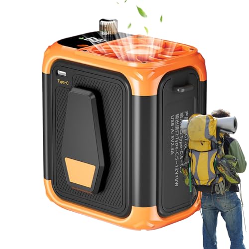 Dranng Tragbarer Hüftventilator | Persönlicher Ventilator - 3600mAh Clip Ventilator Starker Luftstrom Tragbar Für Camping Golf Fitness Nackenkühler Dranng Tragbarer Hüftventilator | Persönlicher Ventilator - 3600mAh Clip Ventilator Starker Luftstrom Tragbar Für Camping Golf Fitness Nackenkühler von Dranng
