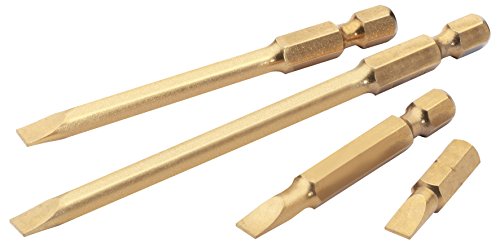 DRAPER 10574 1/4-Zoll 50 x 4,5 mm Titan Nitrid Schlitz e-shank Einsatz Bit von Draper