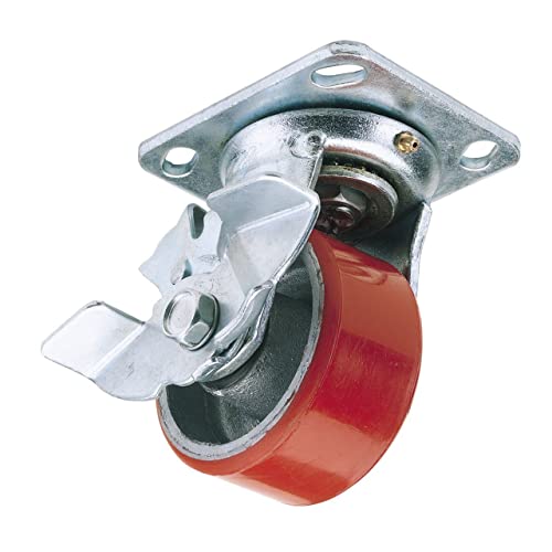 Draper 65527 Lenkrolle aus Polyurethan mit Bremse, Durchmesser 125 mm von Draper
