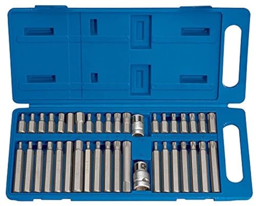 Draper 33323 Torx Tx-Star Spline XZN Sechskant-Mechaniker-Bit-Set, Silber, 40-teilig von Draper