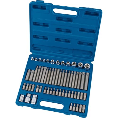 DRAPER 63376 Mechaniker-Bit mit Torx und Innensechskant-Bits, silber, Set 61 Stück von Draper