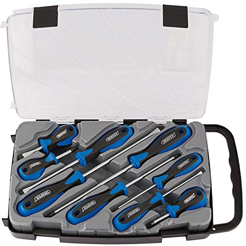 DRAPER 976/S9 Soft Grip Schraubendreher Set, blau, 9-tlg. von Draper