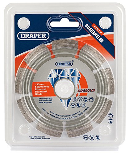 DRAPER Tools dbsrd segmentiert Rand Diamant BLADE, blau, 115 x 22,2 mm von Draper Tools