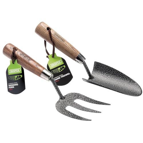 DRAPER Tools gcaft2/I Carbon Stahl, robuste Hand Gabel und Kelle SET MIT GRIFFE Esche, blau, Set von 2 Stück von Draper