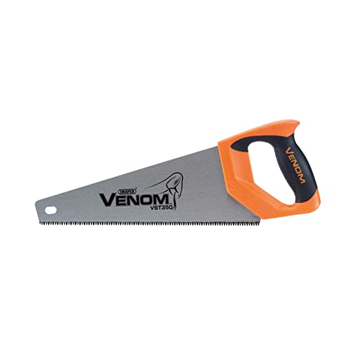 Draper Venom 8ppi/7tpi Werkzeug-Kastensäge, First Fix, dreifach geschliffene Klinge, 350 mm, Heimwerker-Werkzeuge, Holzbearbeitung, Handsäge | 82205 von Draper