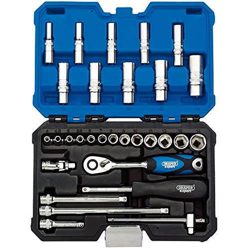 DRAPER b30mn/SG 1/10,2 cm SQ. DR. metrisch Socket Set (30 Stück), blau von Draper