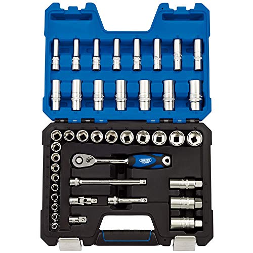 DRAPER d42mn/SG 3/20,3 cm SQ. DR. metrisch Socket Set (42 Stück), blau von Draper