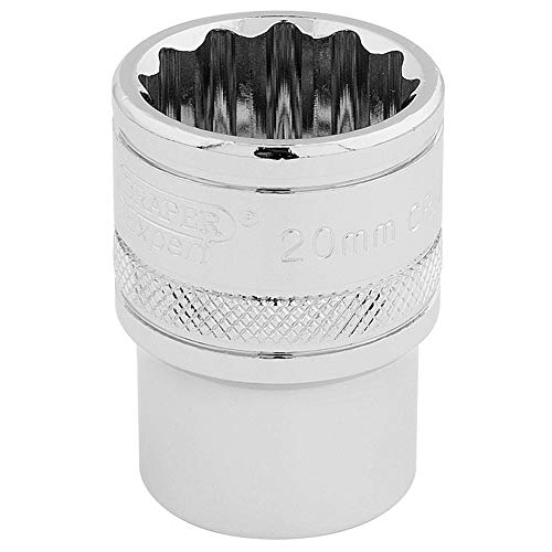 DRAPER h-mm/B HI-TORQ 12 POINT SOCKET, blau, 1/2 Zoll Vierkantantrieb, 20 mm von Draper