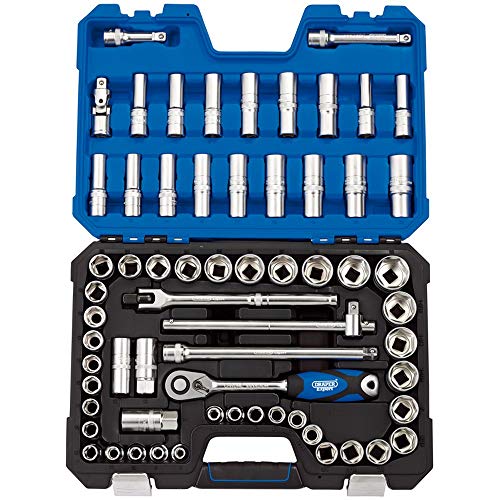 DRAPER h63amn/SG 1/5,1 cm SQ. DR. MM/AF Kombiniert Socket Set (63 Stück), blau von Draper