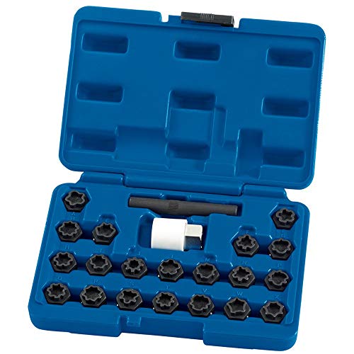 DRAPER lwnk-audi Audi Locking Radmutter Set, blau, Set von 22 Stück von Draper