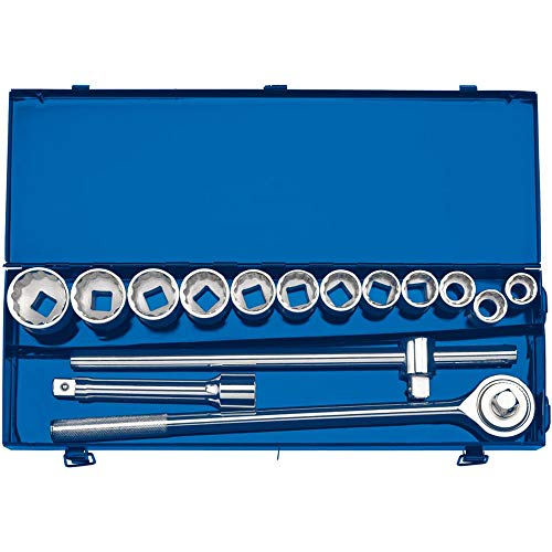 DRAPER td15 m 3/10,2 cm SQ. DR. metrische Sockel Set in Metall Fall (15 Stück), blau von Draper