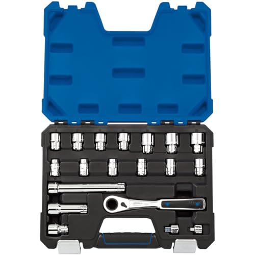 DRAPER vtx20–19 mm/B 20 mm 'Go durch' Socket Set (19 Stück), blau von Draper