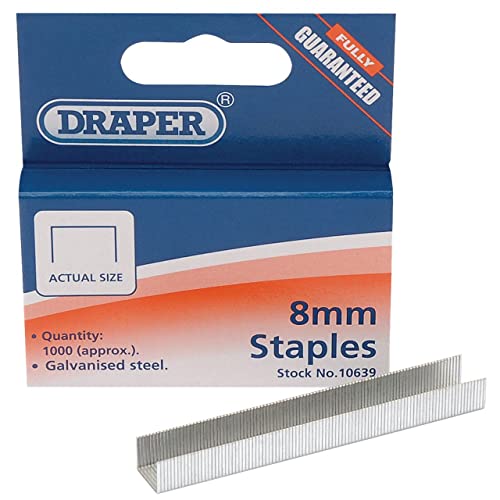 Draper 10639 Heftklammern, 8 mm, 1000 Stück von Draper