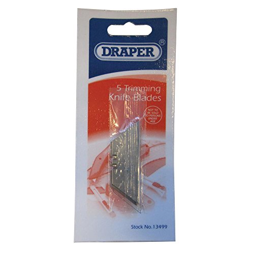 Draper 13499 Heavy Duty Set mit 5 Klingen, zwei Einstellmessern, silberfarben, 5 Stück von Draper