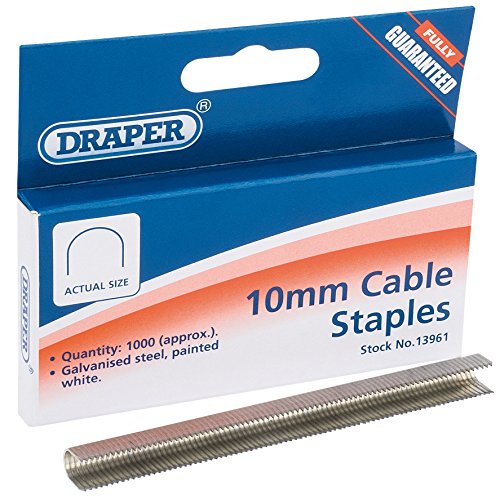 Draper 13961 Kabel-Tackerklammern, 10 mm (Schachtel mit 1.000 Stück) von Draper