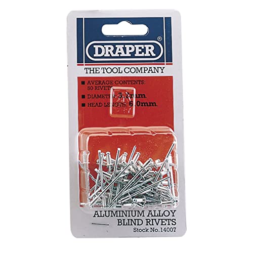 Draper 14007 50 3.2 mmx6 mm Aluminium Alloy Blind Rivets von Draper