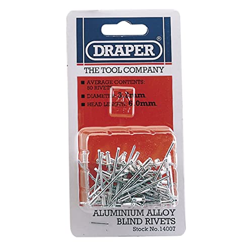 Draper 14007 50 3.2 mmx6 mm Aluminium Alloy Blind Rivets von Draper