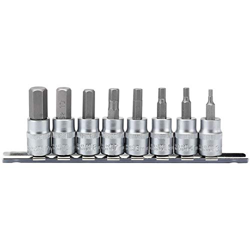 Draper 16285 3/8 Zoll Vierkantantrieb Innensechskant-Bit-Set, 48 mm von Draper