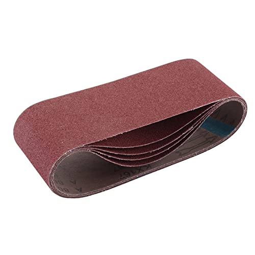 Draper 2 09248 Gewebe-Schleifband, 100 x 610 mm, Körnung 80 (5 Stück), rot, Einheitsgröße von Draper